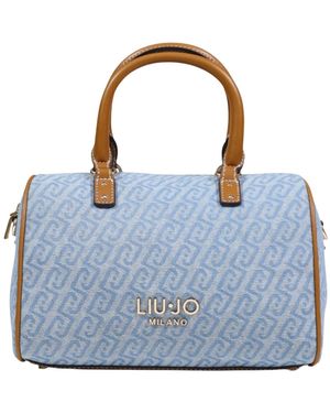 Liu Jo Logo Lettering Tote Bag - Blue
