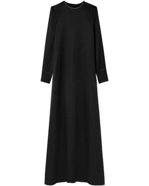 Adam Lippes Minimalist Satin Evening Dress - Black