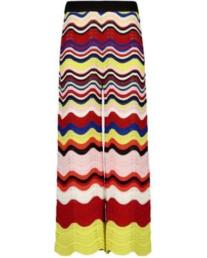 La DoubleJ Chevron-Knit Pants - Red