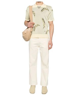 Jacquemus Le De-Nîmes Venice Logo Embroidered Jeans - White