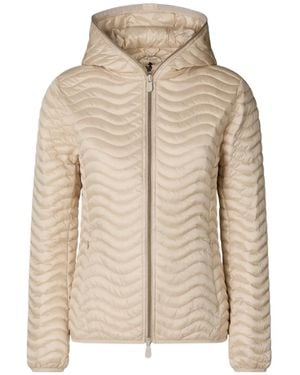 Save The Duck Quilted Hooded Jacket - Natural
