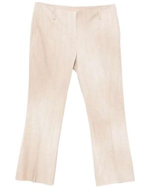 Ermanno Scervino Emy Textured Cropped Trousers - Natural