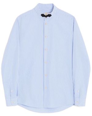 Valentino Striped Button-Up Shirt - Blue