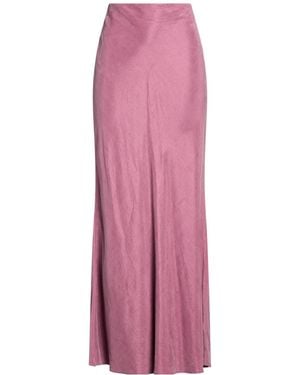 Max Mara Solid-Color Satin Umbrella Skirt - Pink