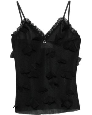 Coperni Butterflies-Appliqué Top - Black