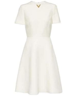 Valentino Wool And Silk Minidress - White