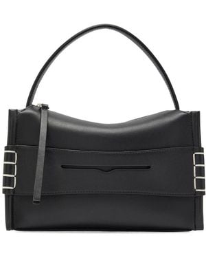 JW Anderson Loafer Small Leather Top Handle Bag - Black