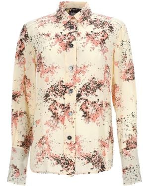 Paul Smith Abstract Print Button-Up Shirt - Natural