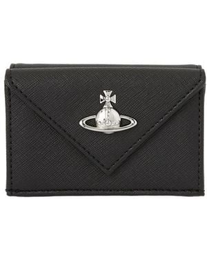 Vivienne Westwood Orb Plaque Envelope Wallet - Black