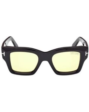 Tom Ford Eyewear Ilias Square Frame Sunglasses - Metallic
