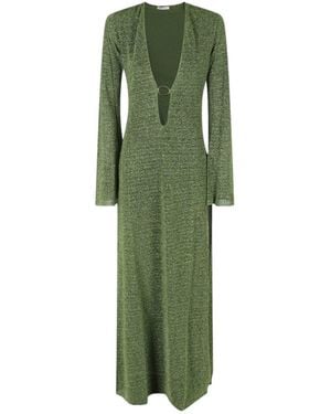 Oséree Oséree Lumiere Long-Sleeved Kaftan - Green