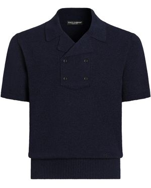 Dolce & Gabbana Short-Sleeved Polo Shirt - Blue