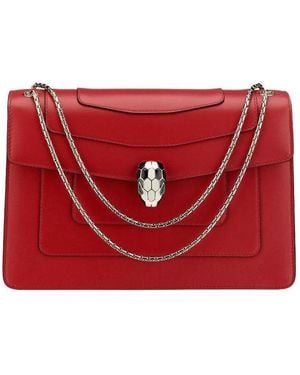 BVLGARI Small Serpenti Forever Shoulder Bag - Red