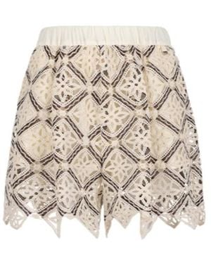 Herno Elastic-Waistband Shorts - Natural