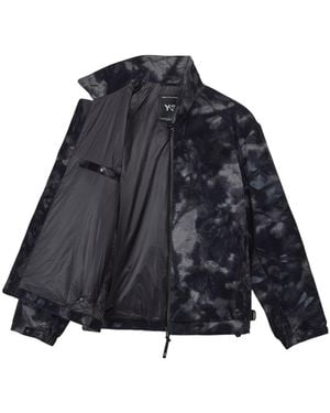 Y-3 Printed Camouflage Short Down Jacket - Blue