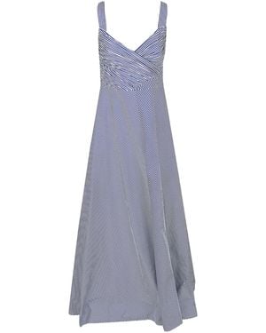 Ralph Lauren Lauren Striped Cross-Back Dress - Purple