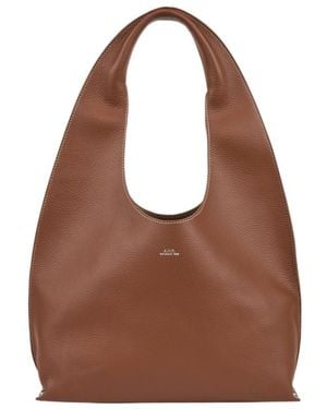 A.P.C. Neige Clou Tote Bag - Brown