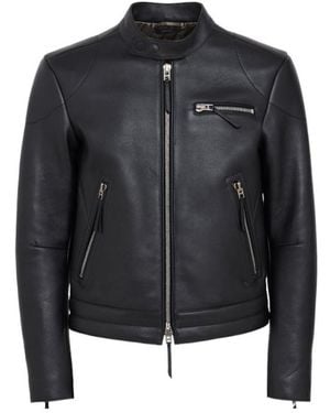 Tom Ford Leather Biker Jacket - Black