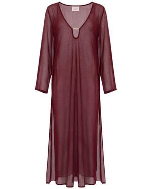 MC2 Saint Barth Logo Detailed Dress - Purple