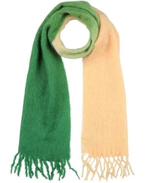 Ganni Knitted Tassel Scarf - Green