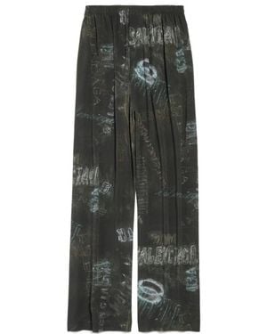 Balenciaga Elastic-Waist Trousers - Green