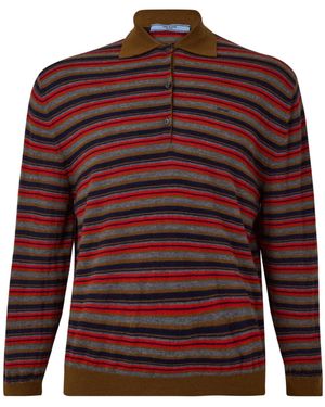 Prada Striped Longsleeve Jumper - Red
