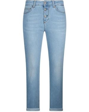 Liu Jo Gemstone-Appliqué Turn-Up Jeans - Blue
