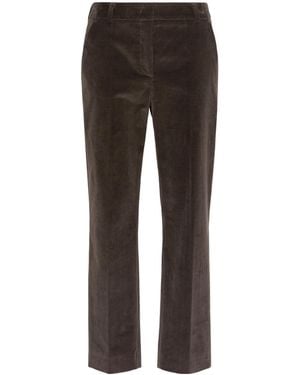 Weekend by Maxmara Marruca Slim Fit Velvet Trousers - Grey