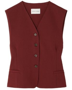 Loulou de Saison Teora Stretch-Wool Vest - Red