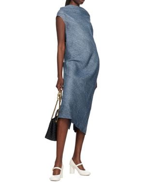 Bottega Veneta Printed Sleeveless Dress - Blue