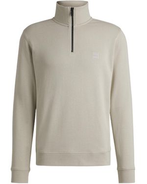 BOSS Soft Fleece Pullover Sweatshirt - Grey