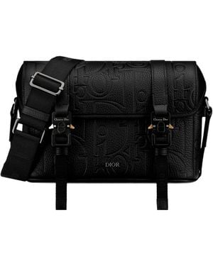 Dior Hit The Road Messenger Bag With Flap - Black