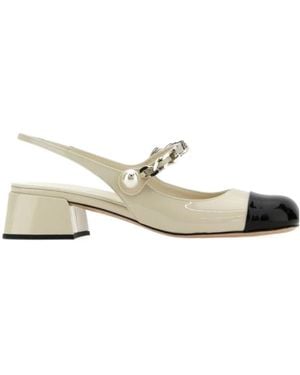 Miu Miu Exposed High Heels - Natural