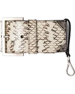 Prada Ayers Leather Wrist Strap - White