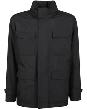 Herno Pocket-Detailed High-Neck Jacket - Black