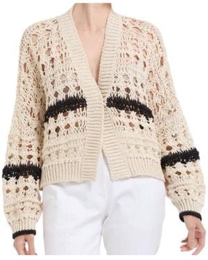 Brunello Cucinelli Long-Sleeve Knit Top - Natural