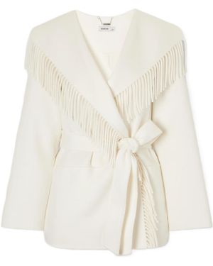 Jonathan Simkhai Rowen Fringe Jacket - White