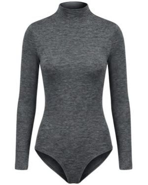 Jil Sander Long-Sleeve Bodysuit - Gray