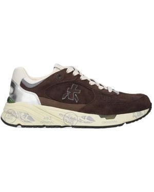 Premiata Lace-Up Sneakers - Brown