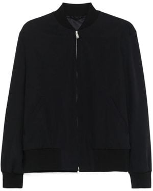 Lardini Zip-Up Bomber Jacket - Black