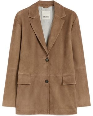 Max Mara 'S Smmanfora Single Breasted Jacket - Brown