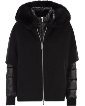 Moorer Long-Sleeved Down Jacket - Black