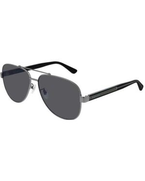 Gucci Eyewear Double Bridge Pilot Sunglasses - Metallic