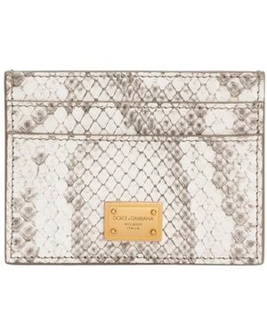 Dolce & Gabbana Python Card Holder - White