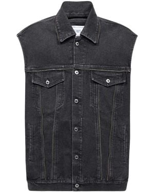 Off-White c/o Virgil Abloh Buttoned Sleeveless Denim Gilet - Black