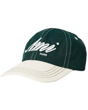 Ami Paris Colorblock Baseball Cap - Green