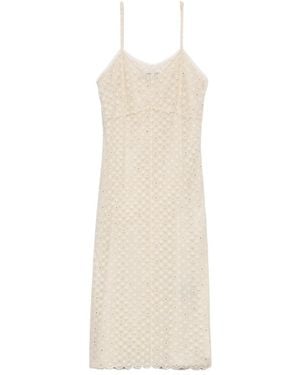 Prada Embroidered Lace Dress - White