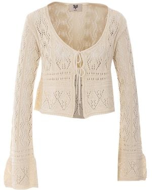 Aniye By Alena Cropped Crochet Cardigan - Natural