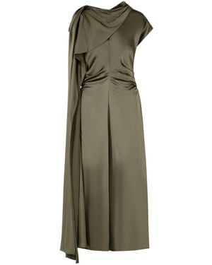 Jonathan Simkhai Draped Asymmetric Midi Dress - Green