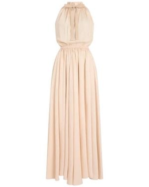Patou Open-Back Halterneck Maxi Dress - Natural